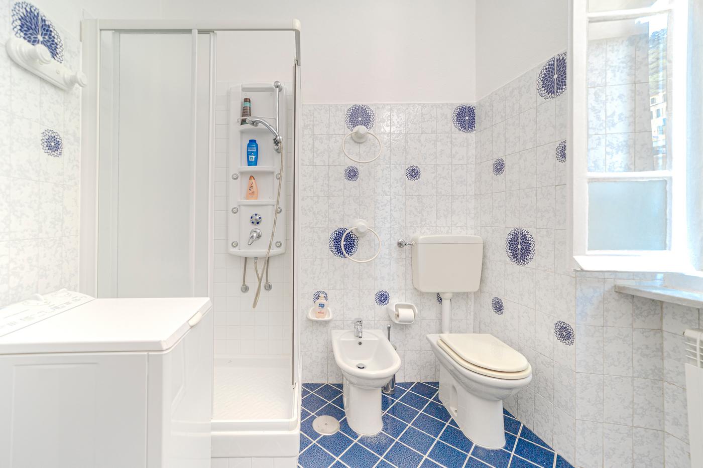 First bathroom with shower